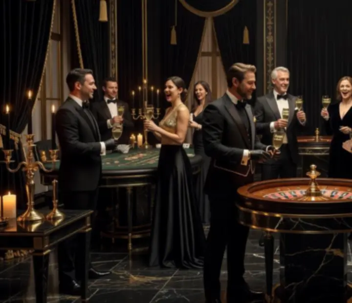 Eleganckie urodziny w stylu kasyna z pokerowym stołem i symbolicznymi żetonami